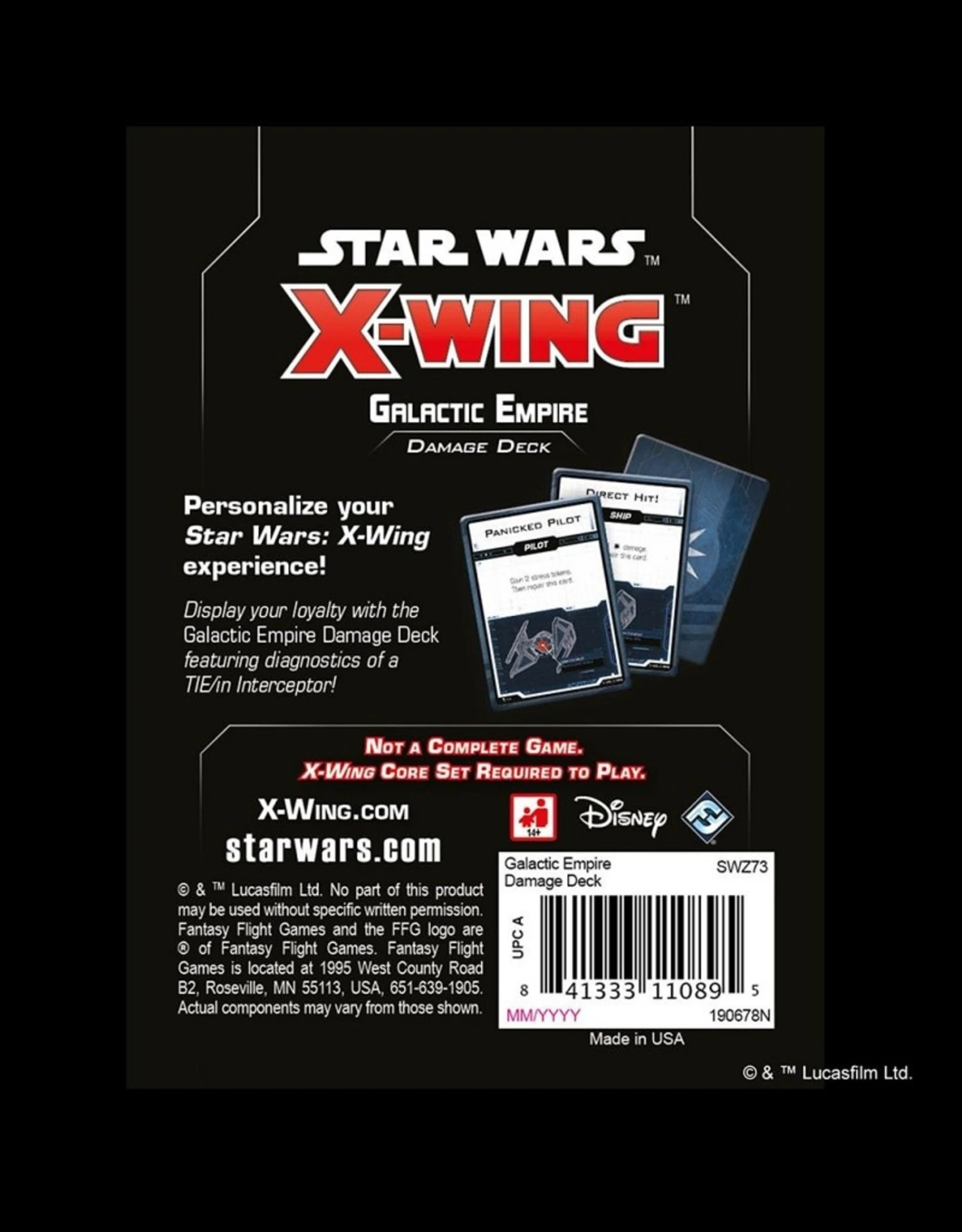 Star Wars X-Wing: Galactic Empire Damage Deck - 2nd Edition 4 Star Wars X-Wing: Galactic Empire Damage Deck - 2nd Edition - Image 2