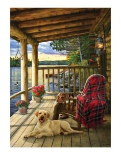 Lake Cabin Labrador (35pc)