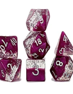 Polyhedral Dice Set: Glitter - Wine