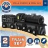 Steam Engine & Coal Car Set -Discount Toy masterpieces puzzles games steam engine coal car s