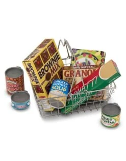 Let's Play House! Grocery Basket With Play Food -Discount Toy melissa and doug lets play house grocery basket wi 3