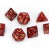 Polyhedral Dice Set: Vortex - Burgundy W/Gold -Discount Toy polyhedral dice set vortex burgundy w gold