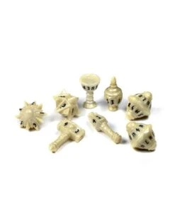 PolyHero Cleric 8 Dice Set: Celestial Ivory