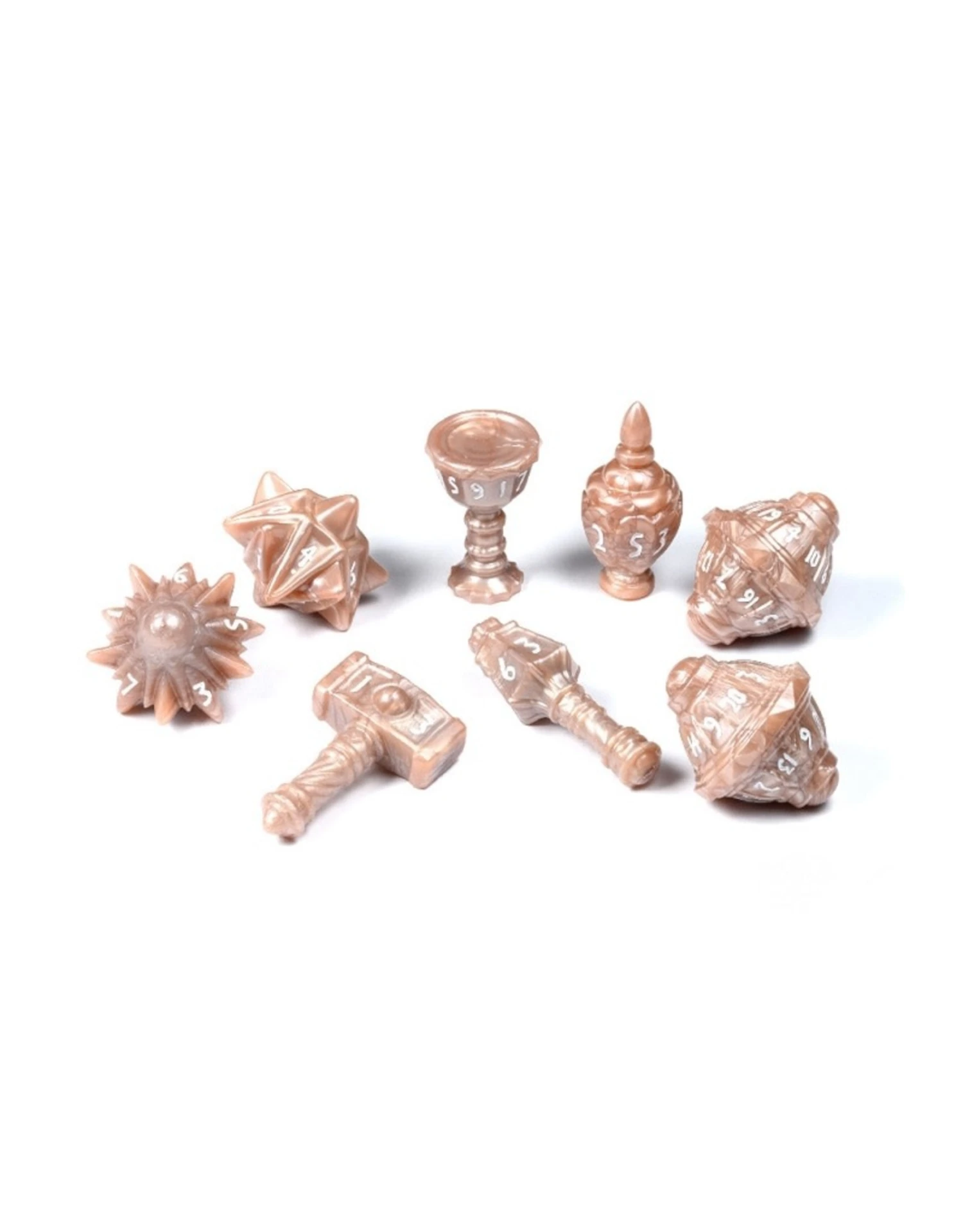 PolyHero Cleric 8 Dice Set: Radiant Rose 3 PolyHero Cleric 8 Dice Set: Radiant Rose