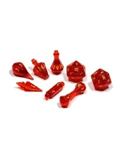 Discount Toy 16 PolyHero Wizard 8 Dice Set: Dragonfire