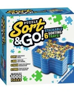 Puzzle Sort & Go - Stackable Sorting Trays (6pc Set, 1000pc)