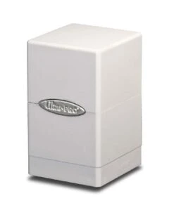 Satin Tower Deck Box: White