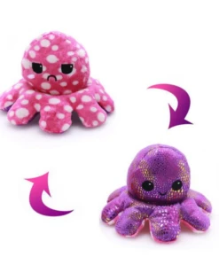 Reversible Octopus Mini Plush: Polka Dot/Shimmer